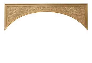 Top border in oriental style isolated on transparent background