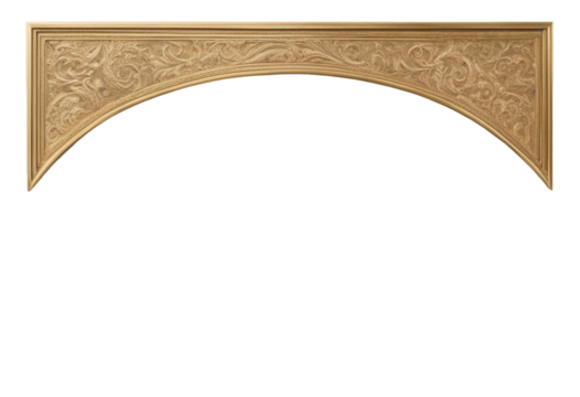 Top border in oriental style isolated on transparent background