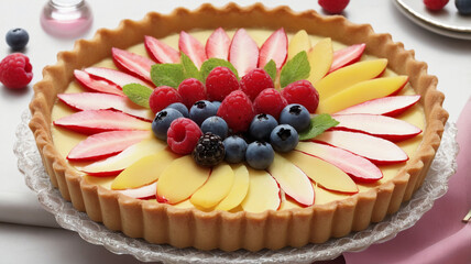 pie with fruit topping