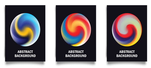 Abstract gradient poster background vector set. Minimalist style cover template. Modern cover design set.  modern color size A4.