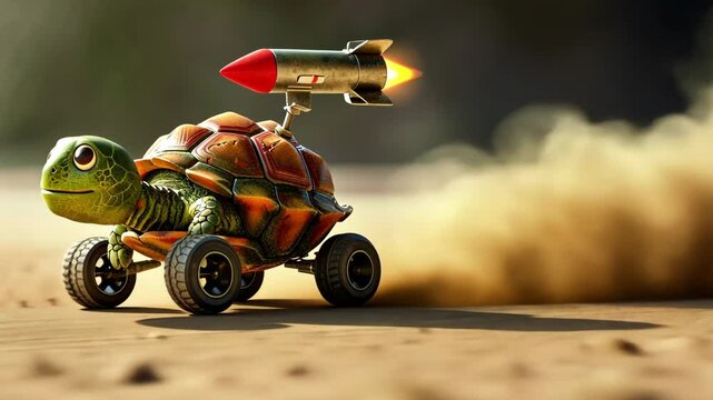 Fast Turtle Speed Rocket Power