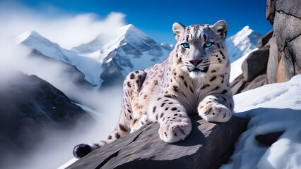snowy mountain landscape