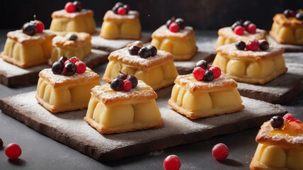 pastry with sweet fruit topping