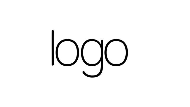 looping animation of the word "logo"