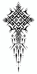 Tribal Geometric patterns and diamonds Tattoo very simple traditional tattoo flash styles illustration
