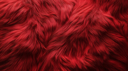 Luxurious texture of vibrant red fur displaying rich patterns and depth