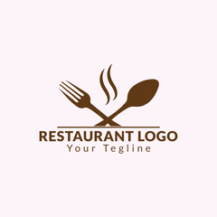 Restaurant logo with spoon and fork icon, modern concept,  Restaurant logo, vintage logos.  food  logo, royal luxury restaurant logo. Arabian style badge. Halal food, cooking logos, knife and plate
