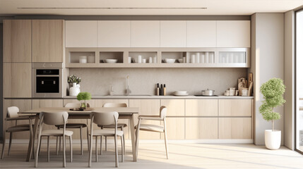 Fototapeta premium modern kitchen interior with kitchen