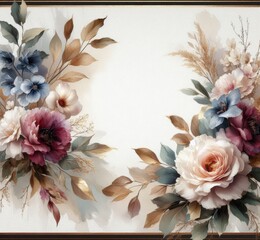 Elegant floral arrangement featuring soft pastel colors and delicate leaves.