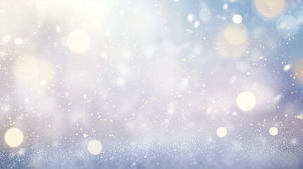 Abstract light bokeh effect purple blue background with glitter