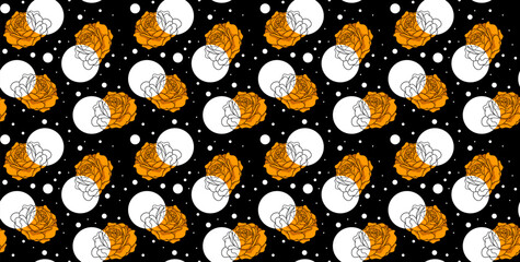 Seamless daisy pattern. Textile print pattern. Flowers pattern design.