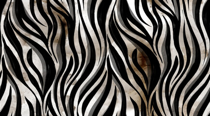 Leopard and zebra pattern design, illustration background. Textile print pattern. Painting abstract pattern.