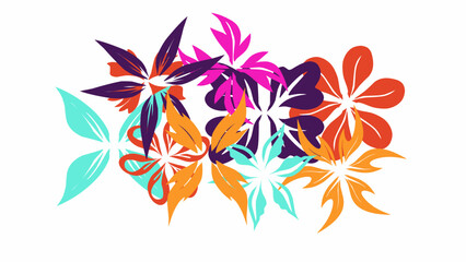 colorful flower vector illustration isolated on white 