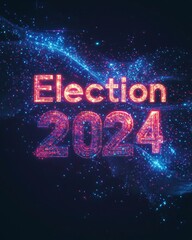 Election 2024 neon banner