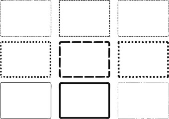 rectangular frames for text. black and white