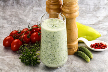 Fresh dietary detox cucumber smoothie