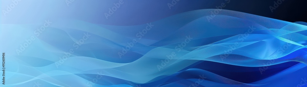 Poster Abstract blue wave pattern background with gradient effect. Perfect for artistic design and modern digital projects.