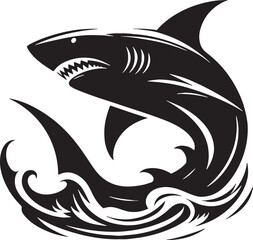 Shark Silhouette Vector Illustration