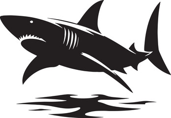 Shark Silhouette Vector Illustration