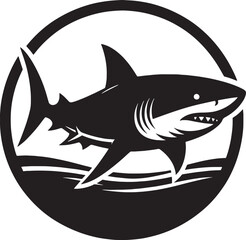 Shark Silhouette Vector Illustration