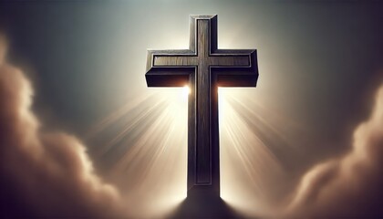 Christian cross, designed to evoke strength and spiritual significance.