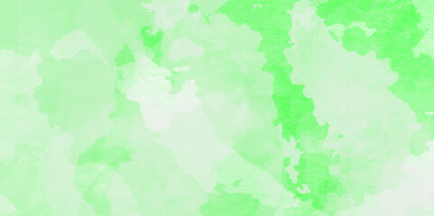 Set of abstract green watercolor water splash on a white background.poster, cover, banner, flyer, cards. Hand drawn light green spring illustration for design,watercolor background concept, vector.