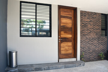 The front of a house - Door and window