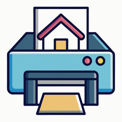 Obraz premium Vector Design of Home Printer - Compact and Efficient