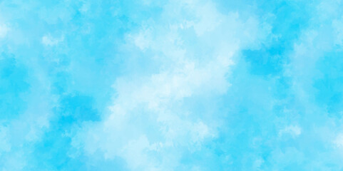 Abstract white and blue color frozen ice surface design background. soft sky blue watercolor sky and clouds, Light blue background with watercolor. gradient light white sky background with clouds.