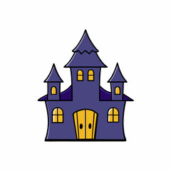 Design a Haunted House Icon Vector Illustration