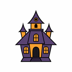 Design a Haunted House Icon Vector Illustration