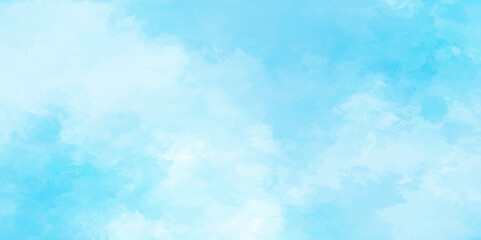 Abstract white and blue color frozen ice surface design background. soft sky blue watercolor sky and clouds, Light blue background with watercolor. gradient light white sky background with clouds.