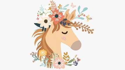 Naklejka premium a brown horse's head 