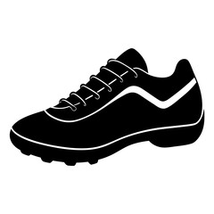 black sports shoes vector isolated on white 