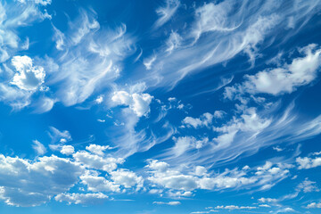 Clear blue sky and white clouds