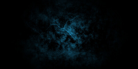 Abstract grunge background design with textured blue stone concrete wall. Overlay scratch, paper texture, vintage grunge surface horror dark concept backdrop. marble texture background.