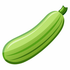 Art Nouveau Zucchini Vector on White Background