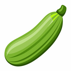 Art Nouveau Zucchini Vector on White Background