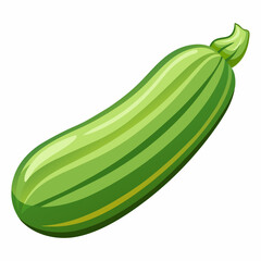 Art Nouveau Zucchini Vector on White Background