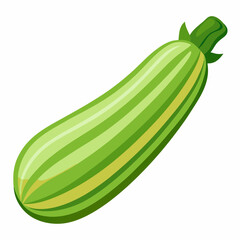 Art Nouveau Zucchini Vector on White Background