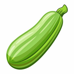 Art Nouveau Zucchini Vector on White Background