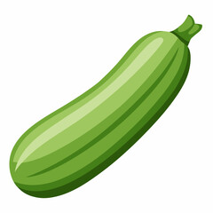 Art Nouveau Zucchini Vector on White Background
