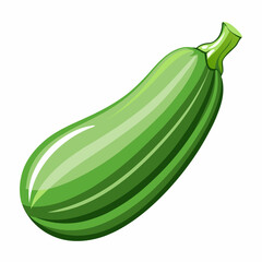 Art Nouveau Zucchini Vector on White Background