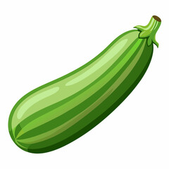Art Nouveau Zucchini Vector on White Background