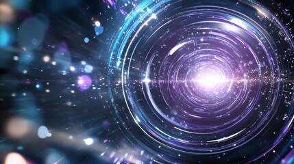 Obraz premium Abstract pattern of stage lights spiraling around a central point