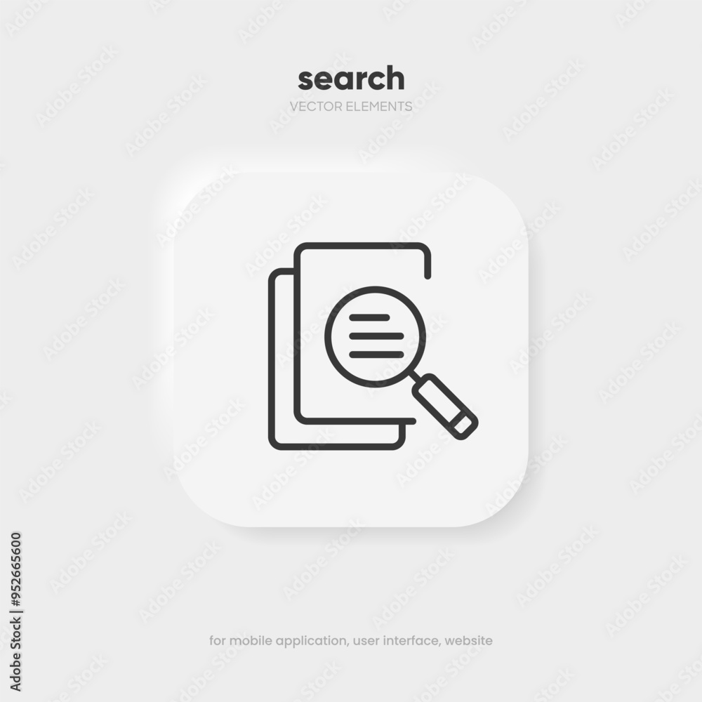 Fototapete Search Bar with suggestions for UI UX design and web site. Search Address and navigation bar icon. Collection of search form templates for websites. Search engine web browser window template.