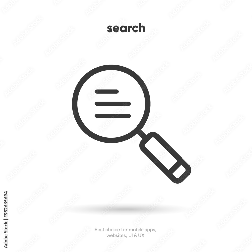 Fototapete Search Bar with suggestions for UI UX design and web site. Search Address and navigation bar icon. Collection of search form templates for websites. Search engine web browser window template.