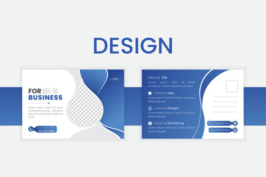 Creative modern business postcard design or EDDM Postcard Design template
