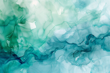 Abstract watercolor paint background by teal color blue and green with liquid fluid texture for background, banner