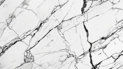 Fototapeta premium Close-up shot of white marble texture with intricate grey veining, ideal for backgrounds, interiors, and design projects.